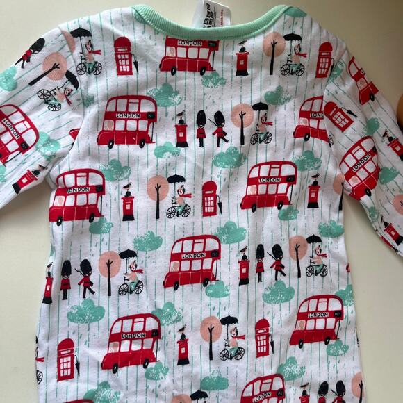 Little Red Bus London Baby Romper  0-6M New Novelty Travel  Long Sleeve British - Picture 5 of 12